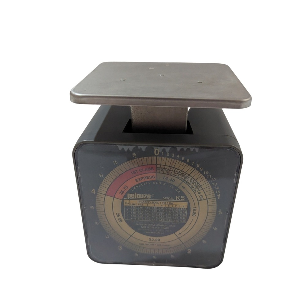 Pelouze Model K5 Mechanical Postal‎ Scale 5 lb Capacity Gray Office Shipping